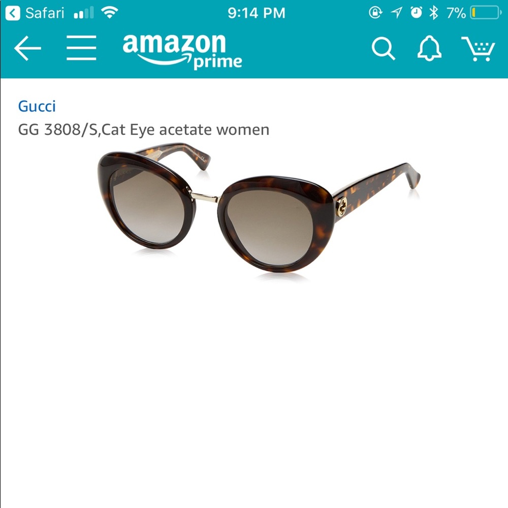 NWT Gucci Cat Eye Gold Tortoise Shell Sunglasses - Picture 3 of 8